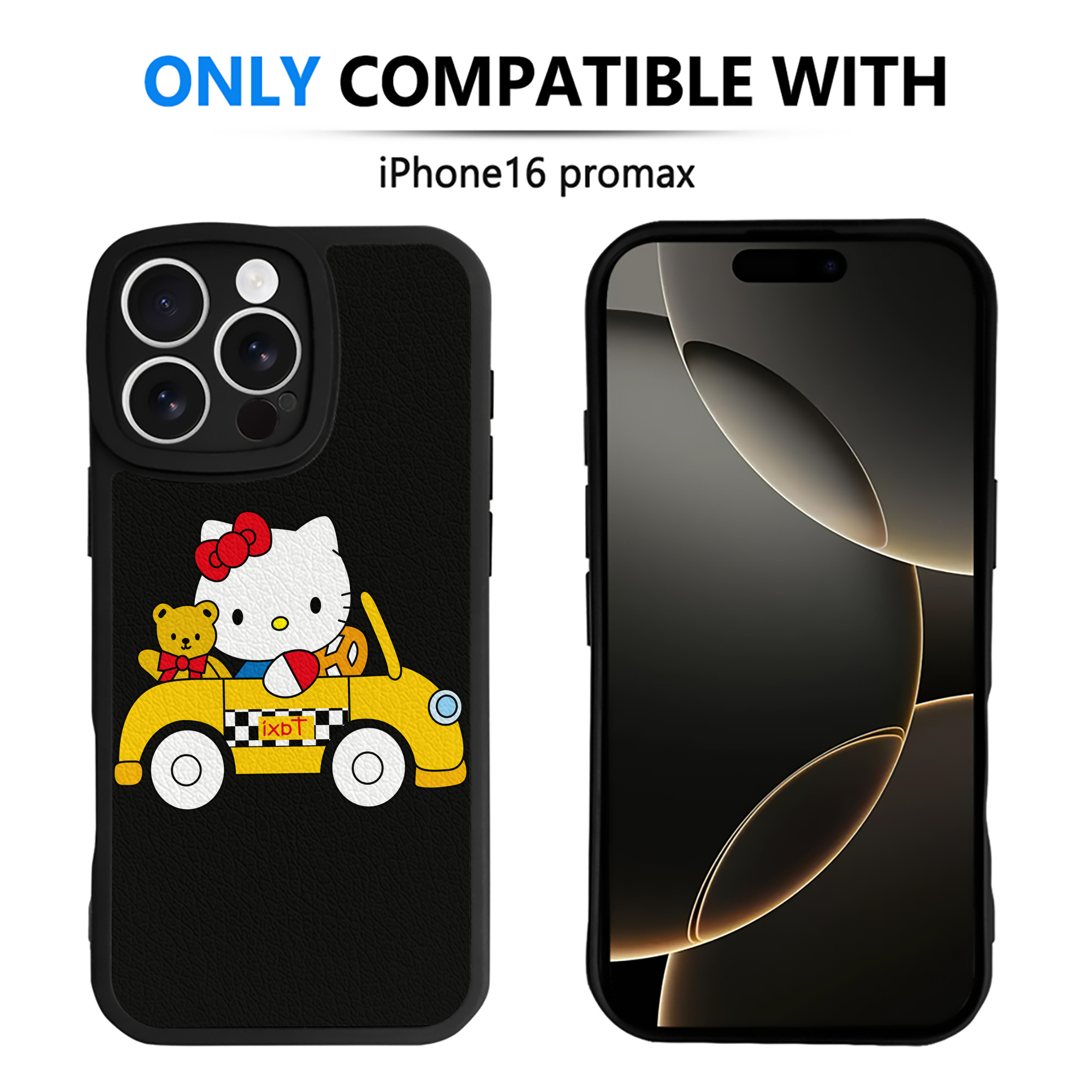 （画像用） Hello Kitty ハローキティ 【iPhone 16シリーズ対応】シリコンスマホケース（レザー調） 材質：シリコン